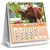 Календарь-домик 98*140мм, ЛиС &quot;Год быка. Фото. Корова с венком&quot;, на гребне, 2021г, фото 3