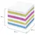 Блок для записей STAFF непроклеенный, куб 8*8*8 см, цветной, чередование с белым, ХХХ, фото 6
