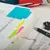 Блок-разделитель самоклеящийся (стикеры) BRAUBERG, НЕОНОВЫЙ, 70х70 мм, 4 цвета х 25 листов, 126694, фото 3