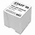 Блок для записей STAFF в подставке прозрачной, куб 9х9х9 см, белый, белизна 70-80%, 129202, фото 1