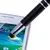 Ручка-стилус SONNEN для смартфонов/планшетов, СИНЯЯ, корпус черный, серебристые детали, линия письма 1 мм, 141588, фото 2