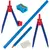 Готовальня ПИФАГОР, 6 предметов: циркуль 110 мм, измеритель, 2 карандаша, стирательная резинка, точилка, пенал с подвесом, 210239, фото 2