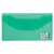 Папка-конверт с кнопкой МАЛОГО ФОРМАТА (250х135 мм), прозрачная, зеленая, 0,15 мм, BRAUBERG, 224029, фото 2