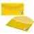 Папка-конверт с кнопкой МАЛОГО ФОРМАТА (250х135 мм), прозрачная, желтая, 0,18 мм, BRAUBERG, 224032, фото 5