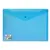 Папка-конверт с кнопкой BRAUBERG, А4, до 100 листов, прозрачная, синяя, СВЕРХПРОЧНАЯ 0,18 мм, 224813, фото 2