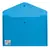 Папка-конверт с кнопкой BRAUBERG, А4, до 100 листов, прозрачная, синяя, СВЕРХПРОЧНАЯ 0,18 мм, 224813, фото 3