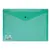 Папка-конверт с кнопкой BRAUBERG, А4, до 100 листов, прозрачная, зеленая, СВЕРХПРОЧНАЯ 0,18 мм, 224810, фото 2