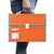Портфель пластиковый BRAUBERG &quot;Joy&quot;, А4 (330х245х35 мм), 13 отделений, с окантовкой, индексные ярлыки, оранжевый, 227975, фото 8