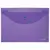 Папка-конверт с кнопкой ЮНЛАНДИЯ, А4, до 100 листов, прозрачная, фиолетовая, 0,18 мм, 228669, фото 2