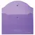Папка-конверт с кнопкой ЮНЛАНДИЯ, А4, до 100 листов, прозрачная, фиолетовая, 0,18 мм, 228669, фото 3