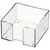 Подставка для бумажного блока СТАММ пластиковая, 90х90х50 мм, прозрачная, ПЛ61, фото 1