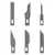 Нож макетный ОСТРОВ СОКРОВИЩ, 6 разновидностей лезвий, металл, пластиковый футляр, 237161, фото 10