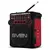 Радиоприёмник SVEN SRP-355, 3 Вт, FM/AM/SW, USB, microSD и SD, пластик, черный/красный, SV-017132, фото 2