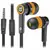 Наушники с микрофоном (гарнитура) вкладыши DEFENDER Pulse 420,провод.,1,2м,вклад.,черные с оранжевым, 63420, фото 1