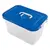 Ящик 10 л, с крышкой на защелках, 19х35х23 см, крышка с ручкой, пластик, синий/прозрачный, 4381000, фото 2