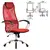 Кресло офисное МЕТТА &quot;BK-8CH&quot;, ткань-сетка, хром, красное, фото 1