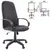 Кресло офисное СН 279, высокая спинка, с подлокотниками, черное-серое, 1138104, фото 1