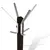 Вешалка-стойка SHT-CR11, 1,8 м, основание 40 см, 5 крючков + 2 дополнительных, дерево/металл, венге/хром, фото 2