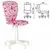 Кресло детское &quot;POLLY GTS white&quot; без подлокотников, розовое с рисунком, фото 1