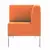 Кресло мягкое угловое &quot;Хост&quot; М-43, 620х620х780 мм, без подлокотников, экокожа, оранжевое, фото 2