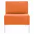 Кресло мягкое &quot;Хост&quot; М-43, 620х620х780 мм, без подлокотников, экокожа, оранжевое, фото 2