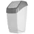 Ведро-контейнер 25 л, с крышкой (качающейся), для мусора, &quot;Хапс&quot;, 55х30х28 см, серое, IDEA, М 2472, фото 1