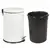 Ведро-контейнер для мусора (урна) с педалью ЛАЙМА &quot;Classic&quot;, 20 л, белое, глянцевое, металл, со съемным внутренним ведром, 604949, фото 4