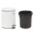 Ведро-контейнер для мусора (урна) с педалью ЛАЙМА &quot;Classic&quot;, 5 л, белое, глянцевое, металл, со съемным внутренним ведром, 604947, фото 4
