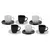 Набор чайный на 6 персон, 3 черные и 3 белые чашки 220 мл, 3 черных и 3 белых блюдца, &quot;Carine Mix&quot;, LUMINARC, D2371, фото 3