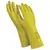 Перчатки латексные MANIPULA &quot;Блеск&quot;, хлопчатобумажное напыление, размер 8-8,5 (M), желтые, L-F-01, фото 1