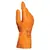 Перчатки латексные MAPA Industrial/Alto 299, хлопчатобумажное напыление, размер 10 (XL), оранжевые, фото 1