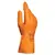 Перчатки латексные MAPA Industrial/Alto 299, хлопчатобумажное напыление, размер 7 (S), оранжевые, фото 1