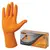 Перчатки нитриловые с удлиненной манжетой, КОМПЛЕКТ 25 пар, размер M(средние), оранж., E105-0x-Orange, фото 1