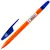 Ручка шариковая масляная BRAUBERG &quot;X-100&quot;, СИНЯЯ, корпус оранжевый, узел 1 мм, линия письма 0,7 мм, 142678, фото 2