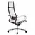 Кресло офисное МЕТТА &quot;К-7&quot; хром, прочная сетка, сиденье и спинка регулируемые, белое, фото 4