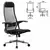Кресло офисное МЕТТА &quot;К-4-Т&quot; хром, прочная сетка, сиденье и спинка регулируемые, черное, фото 2