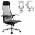 Кресло офисное МЕТТА &quot;К-4-Т&quot; хром, прочная сетка, сиденье и спинка регулируемые, серое, фото 2