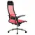 Кресло офисное МЕТТА &quot;К-4-Т&quot; хром, прочная сетка, сиденье и спинка регулируемые, красное, фото 4