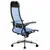 Кресло офисное МЕТТА &quot;К-4-Т&quot; хром, прочная сетка, сиденье и спинка регулируемые, голубое, фото 4
