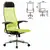 Кресло офисное МЕТТА &quot;К-4-Т&quot; хром, прочная сетка, сиденье и спинка регулируемые, светло-зеленое, фото 2