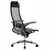 Кресло офисное МЕТТА &quot;К-4-Т&quot; хром, прочная сетка, сиденье и спинка регулируемые, серое, фото 4