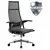 Кресло офисное МЕТТА &quot;К-7-Т&quot; хром, прочная сетка, сиденье и спинка регулируемые, черное, фото 1