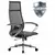 Кресло офисное МЕТТА &quot;К-7&quot; хром, прочная сетка, сиденье и спинка регулируемые, черное, фото 1