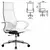 Кресло офисное МЕТТА &quot;К-7&quot; хром, прочная сетка, сиденье и спинка регулируемые, белое, фото 2