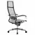 Кресло офисное МЕТТА &quot;К-7&quot; хром, прочная сетка, сиденье и спинка регулируемые, серое, фото 4