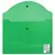 Папка-конверт с кнопкой STAFF А4 до 100 л прозрачная зеленая 0,15 мм, 270468, 120мкм, фото 3