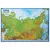 Карта России физическая 101х70 см, 1:8,5М, с ламинацией, интерактивная, европодвес, BRAUBERG, 112392, фото 1