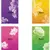 Тетрадь А5 96л. HATBER ECO гребень, клетка, обложка картон, Цветы (4 вида в спайке),, 96Т5C1гр, фото 1
