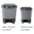 Ведро-контейнер 8л с педалью, для мусора 30х25х24см, цвет серый/графит, 427-СЕРЫЙ, 434270065, фото 2