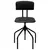 Кресло кассира, ресепшн РС66, на винте, без подлокотников, кожзам, черное, фото 4